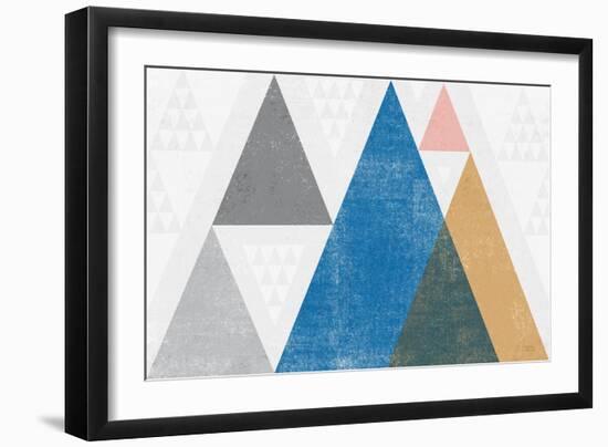 Mod Triangles I Gray-Michael Mullan-Framed Art Print