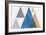 Mod Triangles I Gray-Michael Mullan-Framed Art Print