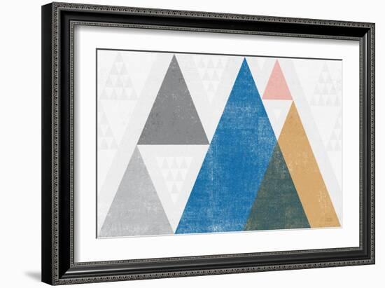 Mod Triangles I Gray-Michael Mullan-Framed Art Print