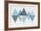 Mod Triangles II Blue-Michael Mullan-Framed Art Print