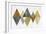 Mod Triangles II Gold-Michael Mullan-Framed Art Print