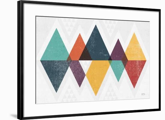 Mod Triangles II Retro-Michael Mullan-Framed Art Print