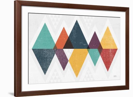 Mod Triangles II Retro-Michael Mullan-Framed Art Print