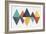 Mod Triangles II Retro-Michael Mullan-Framed Art Print