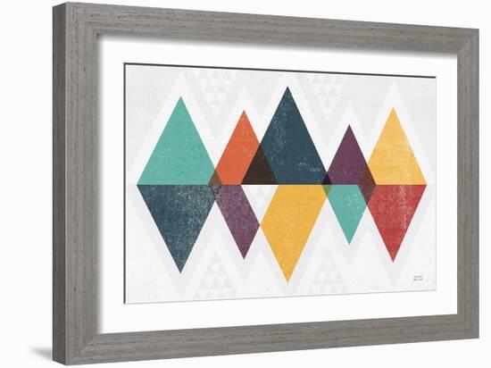 Mod Triangles II Retro-Michael Mullan-Framed Art Print