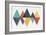 Mod Triangles II Retro-Michael Mullan-Framed Art Print