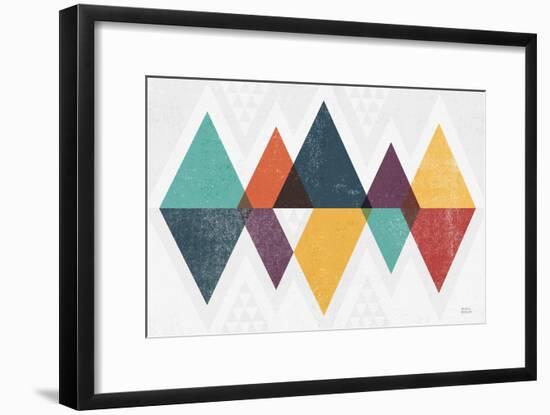 Mod Triangles II Retro-Michael Mullan-Framed Art Print