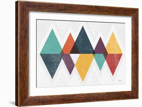 Mod Triangles II Retro-Michael Mullan-Framed Art Print