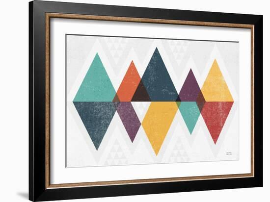 Mod Triangles II Retro-Michael Mullan-Framed Art Print