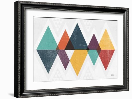 Mod Triangles II Retro-Michael Mullan-Framed Art Print