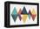 Mod Triangles II Retro-Michael Mullan-Framed Stretched Canvas