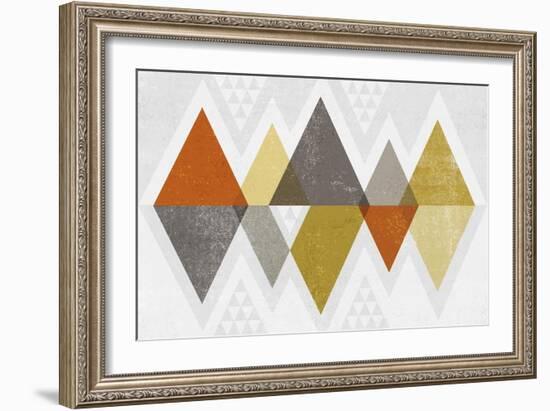 Mod Triangles II Retro-Michael Mullan-Framed Art Print