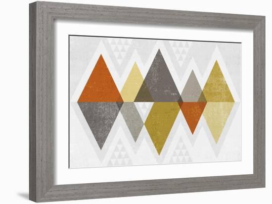 Mod Triangles II Retro-Michael Mullan-Framed Art Print