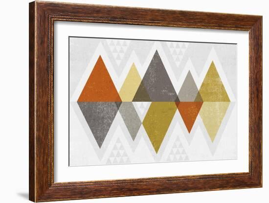 Mod Triangles II Retro-Michael Mullan-Framed Art Print