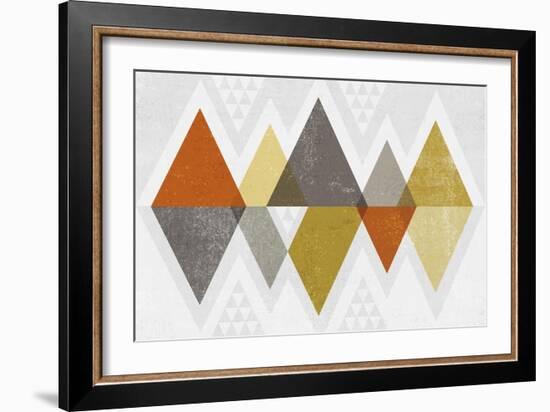 Mod Triangles II Retro-Michael Mullan-Framed Art Print