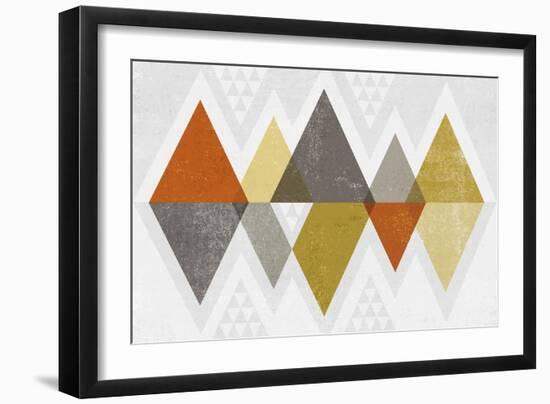 Mod Triangles II Retro-Michael Mullan-Framed Art Print