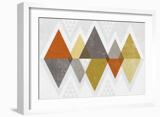 Mod Triangles II Retro-Michael Mullan-Framed Art Print