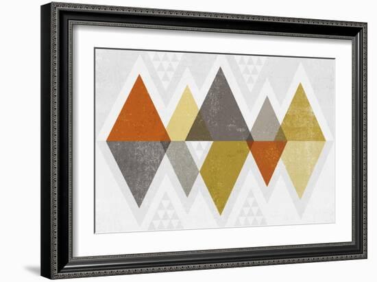 Mod Triangles II Retro-Michael Mullan-Framed Art Print