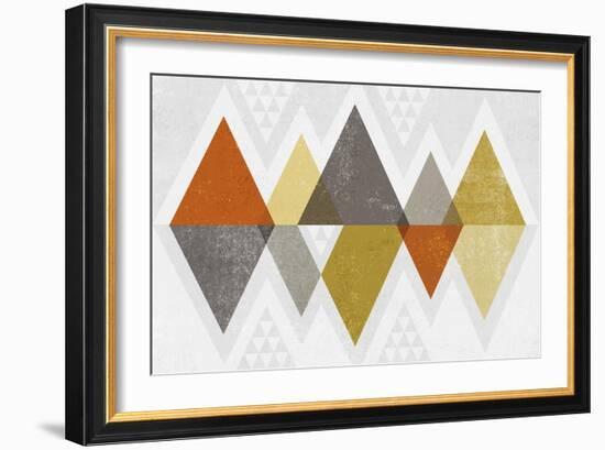 Mod Triangles II Retro-Michael Mullan-Framed Art Print