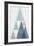 Mod Triangles III Blue-Michael Mullan-Framed Art Print