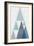 Mod Triangles III Blue-Michael Mullan-Framed Art Print