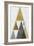 Mod Triangles III Gold-Michael Mullan-Framed Art Print