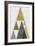 Mod Triangles III Gold-Michael Mullan-Framed Art Print