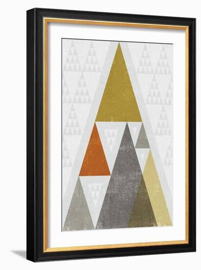 Mod Triangles III Retro-Michael Mullan-Framed Art Print