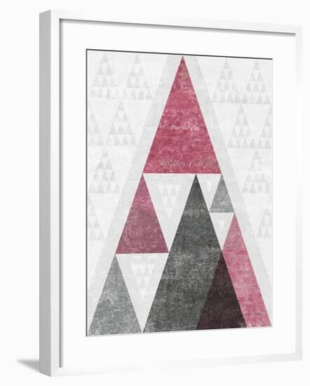 Mod Triangles III Soft Pink-Michael Mullan-Framed Art Print