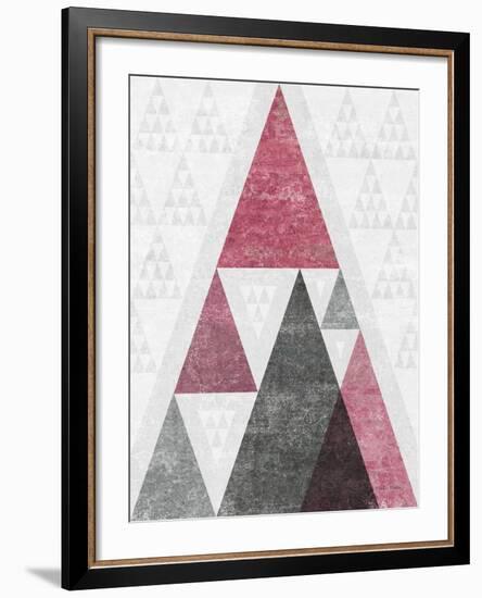 Mod Triangles III Soft Pink-Michael Mullan-Framed Art Print