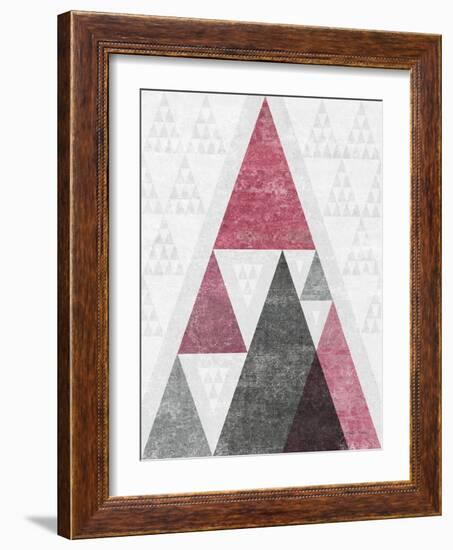 Mod Triangles III Soft Pink-Michael Mullan-Framed Art Print