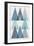 Mod Triangles IV Blue-Michael Mullan-Framed Art Print