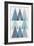 Mod Triangles IV Blue-Michael Mullan-Framed Art Print