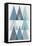 Mod Triangles IV Blue-Michael Mullan-Framed Stretched Canvas