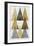 Mod Triangles IV Gold-Michael Mullan-Framed Art Print