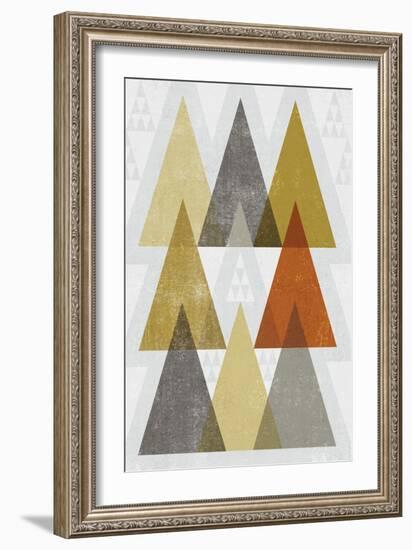 Mod Triangles IV Retro-Michael Mullan-Framed Art Print