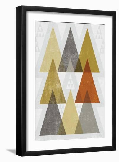 Mod Triangles IV Retro-Michael Mullan-Framed Art Print