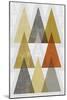 Mod Triangles IV Retro-Michael Mullan-Mounted Art Print