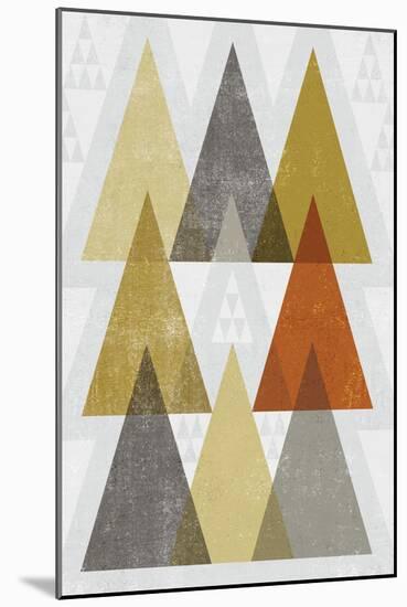 Mod Triangles IV Retro-Michael Mullan-Mounted Art Print