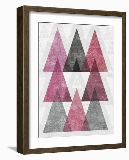 Mod Triangles IV Soft Pink-Michael Mullan-Framed Art Print