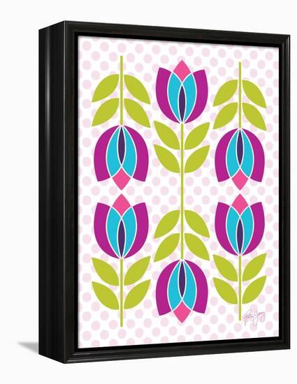 Mod Tulips III-Patty Young-Framed Stretched Canvas