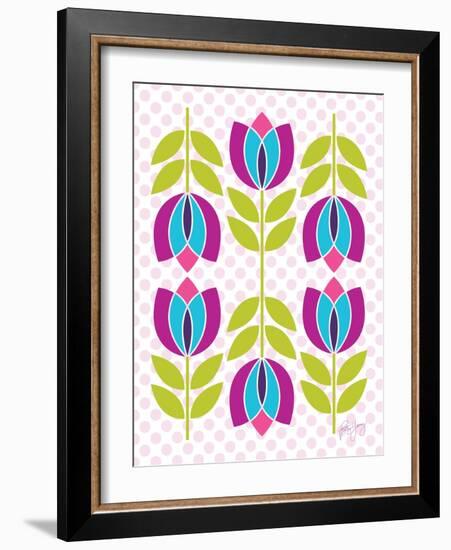 Mod Tulips III-Patty Young-Framed Art Print