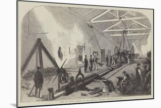 Mode of Anchor Testing at Her Majesty's Dockyard, Woolwich-null-Mounted Giclee Print