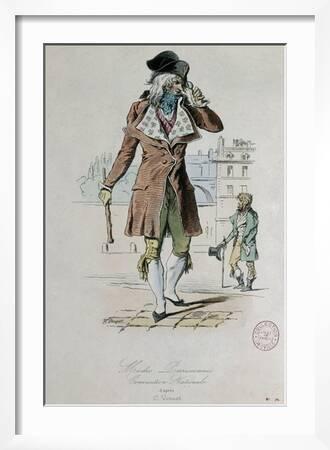 Mode parisienne ; "Merveilleuse et Incroyable" : le Muscadin;' Giclee Print  - Antoine Charles Horace Vernet | Art.com