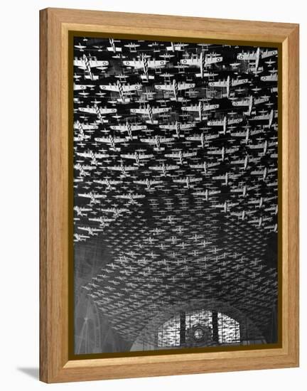 Model Airplanes on the Ceiling of Union Station, Chicago, 1943-Jack Delano-Framed Stretched Canvas