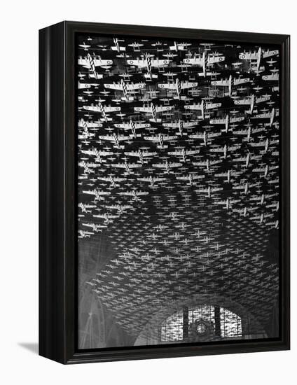 Model Airplanes on the Ceiling of Union Station, Chicago, 1943-Jack Delano-Framed Stretched Canvas