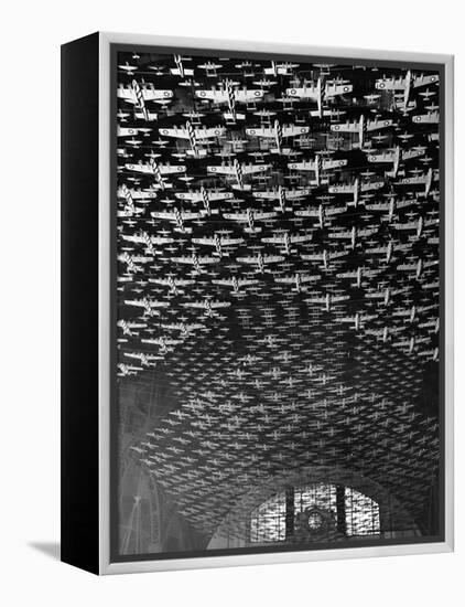 Model Airplanes on the Ceiling of Union Station, Chicago, 1943-Jack Delano-Framed Stretched Canvas