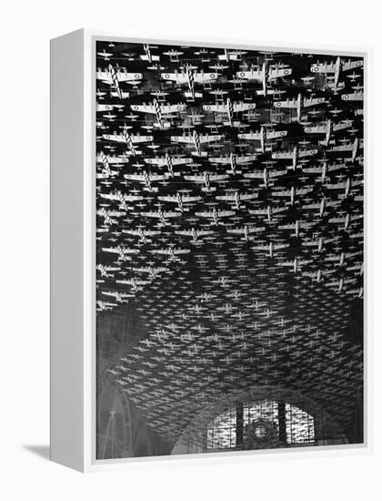 Model Airplanes on the Ceiling of Union Station, Chicago, 1943-Jack Delano-Framed Stretched Canvas