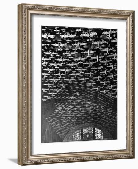 Model Airplanes on the Ceiling of Union Station, Chicago, 1943-Jack Delano-Framed Photo