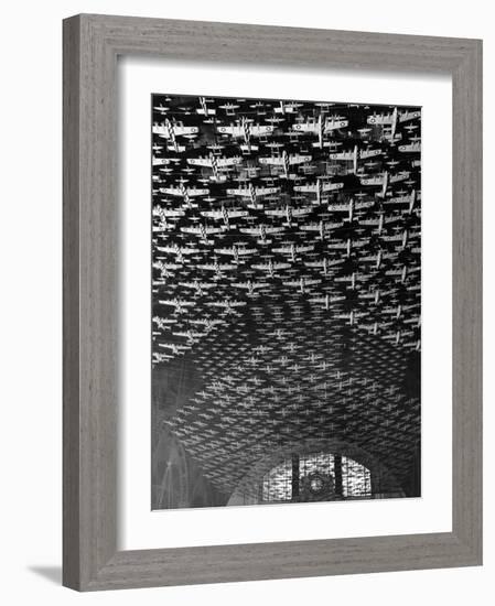 Model Airplanes on the Ceiling of Union Station, Chicago, 1943-Jack Delano-Framed Photo